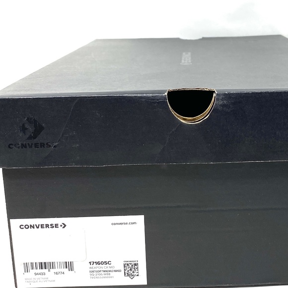 Converse Weapon CX Shoes Mid Top Grey Egret Leather Women’s Size Sneaker 171605C - Picture 10 of 11